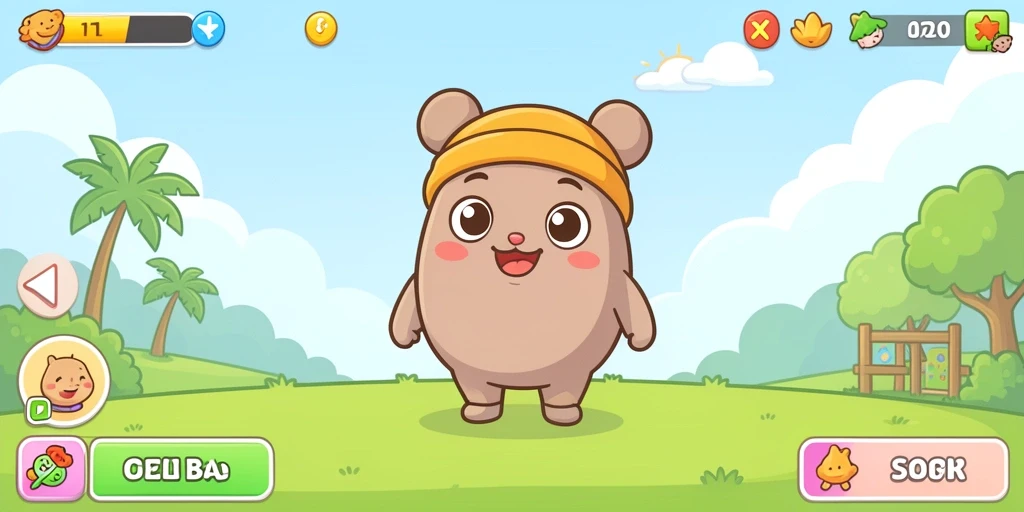 Tampilan awal game dengan grafik yang menarik.