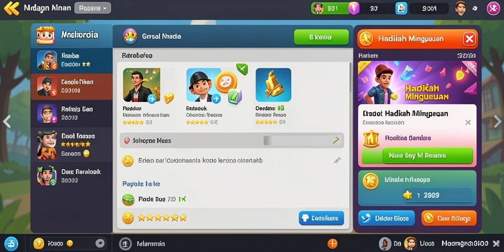 Tampilan awal permainan RAJASTAR yang menarik.